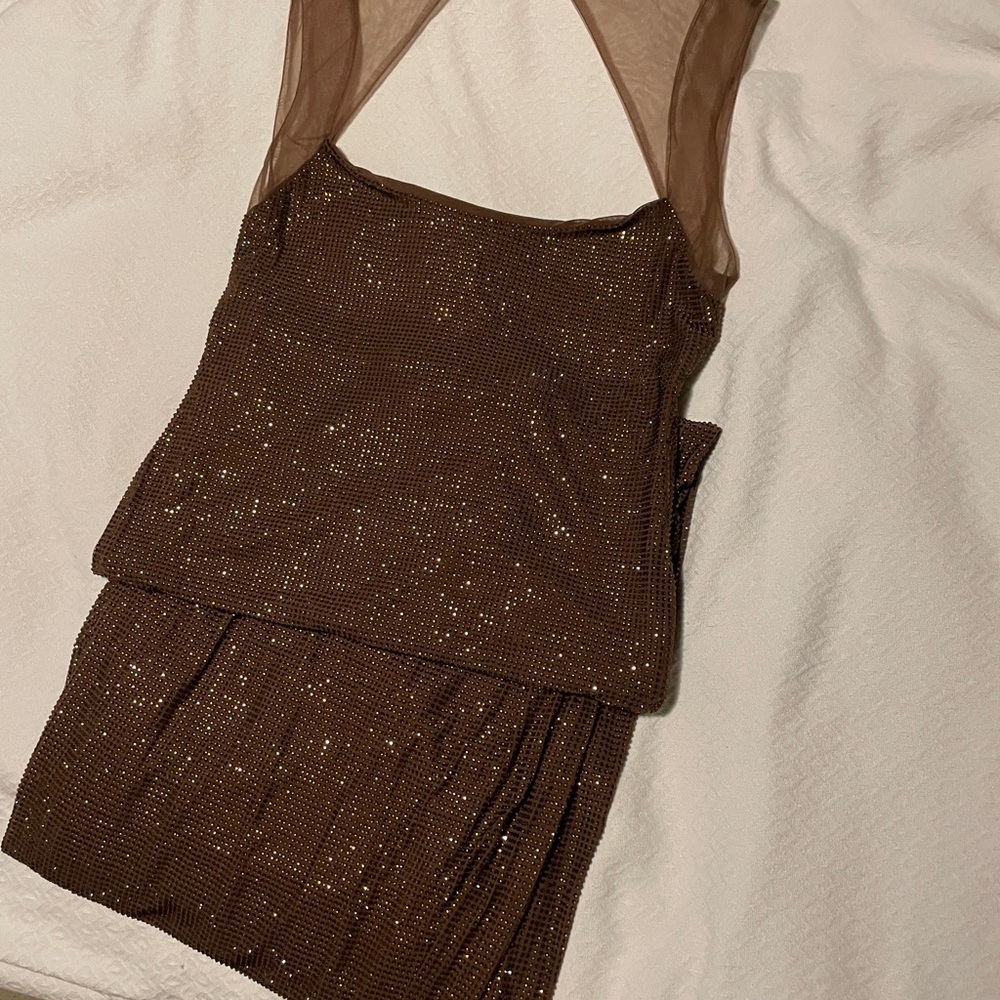 Meshki Jasmyn Maxi Dress- Chocolate - Picture 6 of 7